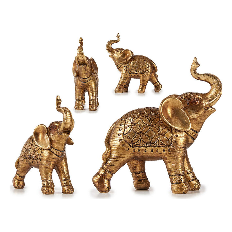 Deko-Figur Elefant Golden Harz (14 x 5,5 x 15 cm)