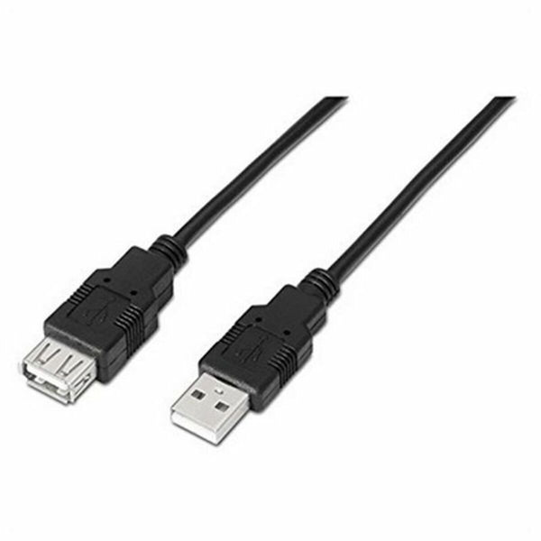 Verlängerungskabel NANOCABLE 10.01.0203-BK 1,8 m USB Weiblicher Stecker Stecker Schwarz