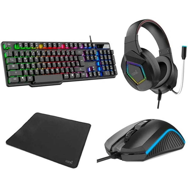 Tastatur und Gaming Maus Cool Town Pack Gaming Qwerty Spanisch