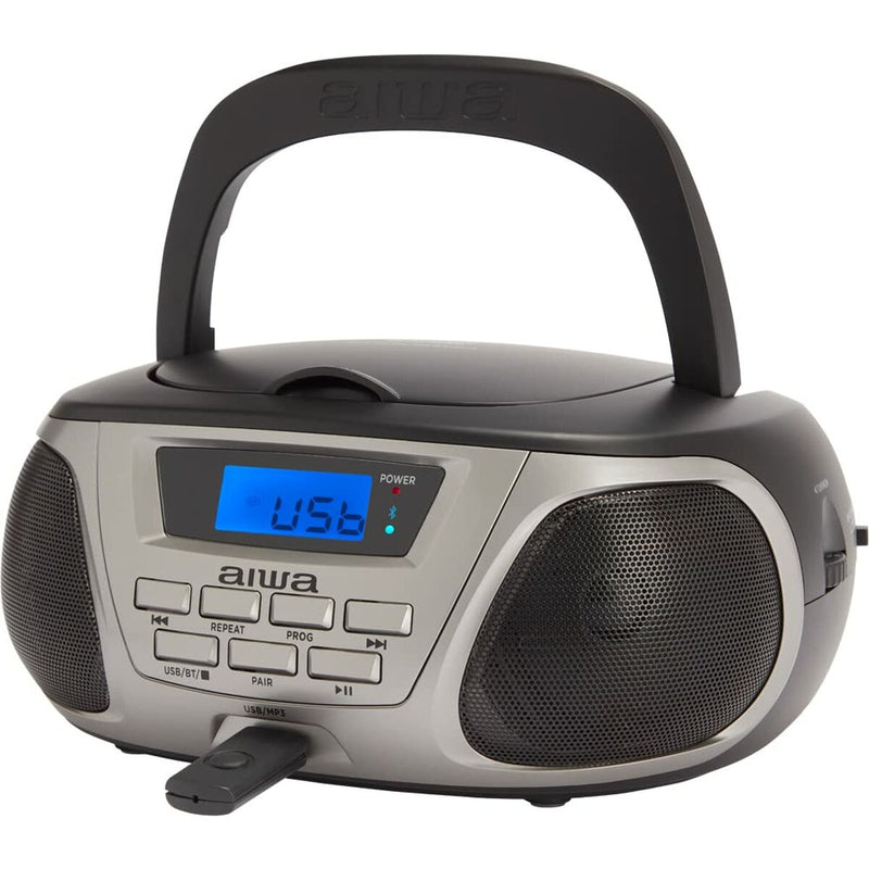 Radio/CD Bluetooth + mp3 Aiwa BBTU300TN    5W Schwarz Grau