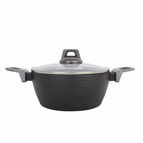 Kasserolle Amercook mit Deckel Schwarz Aluminium (Ø 20 cm)