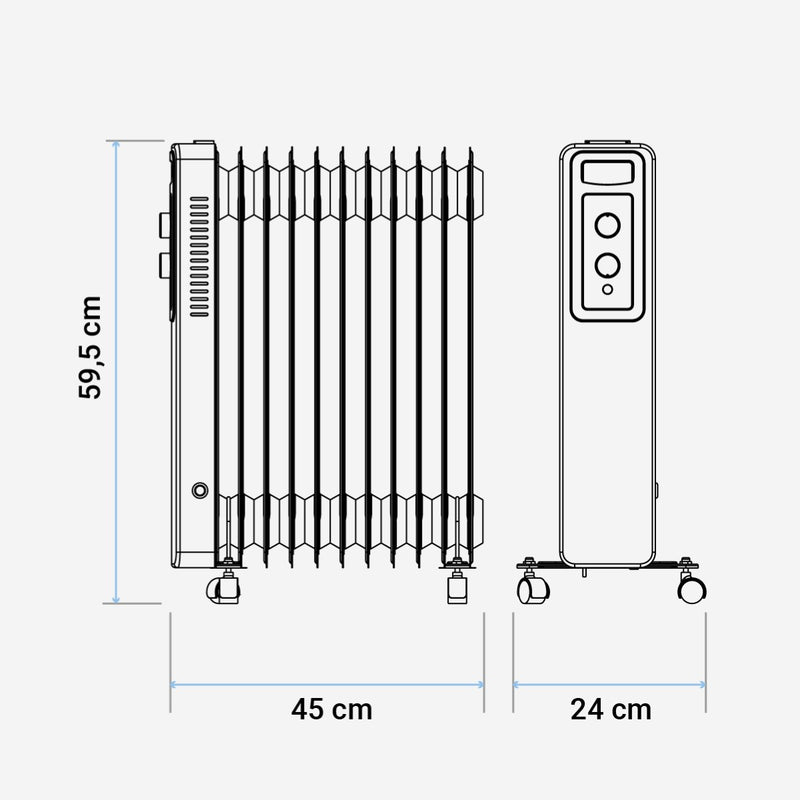 Ölheizung (11 Kammern) Universal Blue UCRA9101 2000W