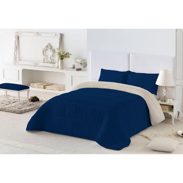 Bettdecke Naturals Colors 300 gsm Blau Stein (240 x 260 cm) (Double size)