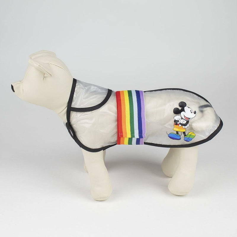 Regenmantel für Hunde Disney Pride Durchsichtig Schwarz S