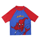 Bade-T-Shirt Spiderman Dunkelblau