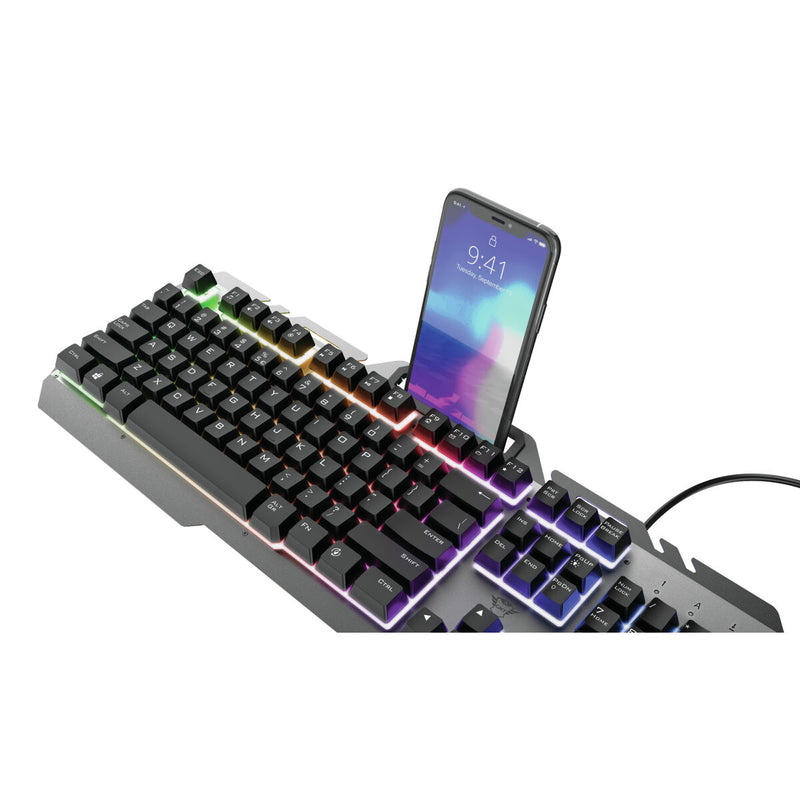 Gaming Tastatur Trust GXT 853 ESCA Qwerty Spanisch LED RGB