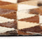 Teppich Echtes Leder Patchwork 160 x 230 cm Braun Weiß
