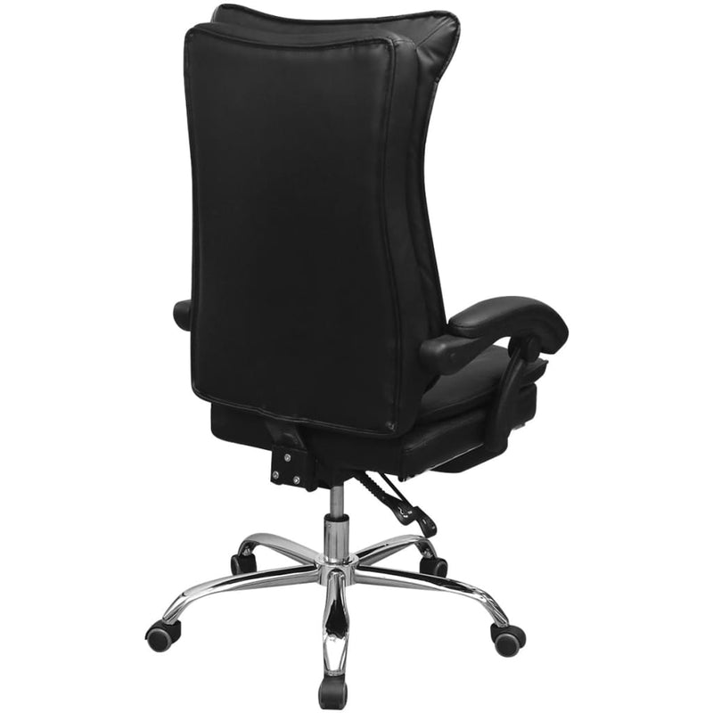 Relaxsessel Bürostuhl Chefsessel mit Fußstütze Schwarz