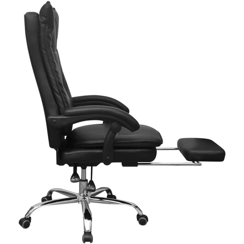 Relaxsessel Bürostuhl Chefsessel mit Fußstütze Schwarz