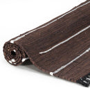 Handgewebter Chindi-Teppich Baumwolle 160x230 cm Braun