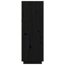 Highboard Schwarz 60x40x116,5 cm Massivholz Kiefer