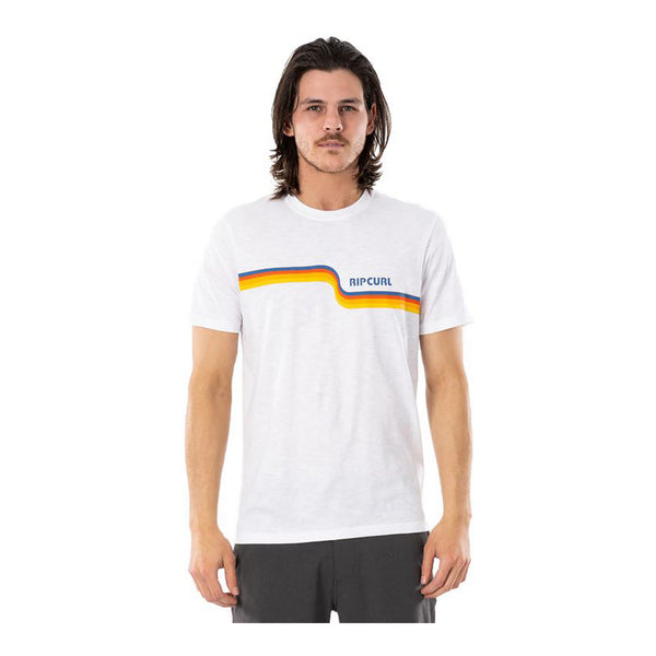 Herren Kurzarm-T-Shirt Rip Curl Surf Revival Weiß