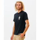 Herren Kurzarm-T-Shirt Rip Curl Search Essential Schwarz