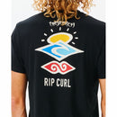 Herren Kurzarm-T-Shirt Rip Curl Search Essential Schwarz