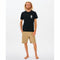 Herren Kurzarm-T-Shirt Rip Curl Search Essential Schwarz