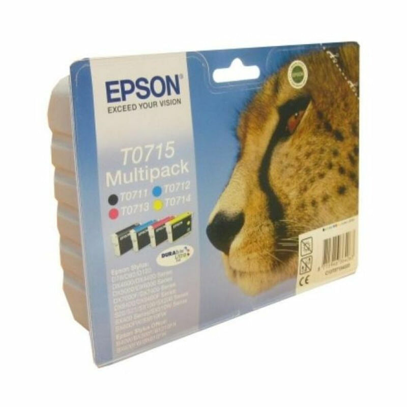 Original Tintenpatrone Epson Multipack T0715 Gelb Schwarz Türkis Magenta