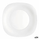 Flad plade Bormioli Rocco Parma Weiß Glas (Ø 27 cm) (24 Stück)