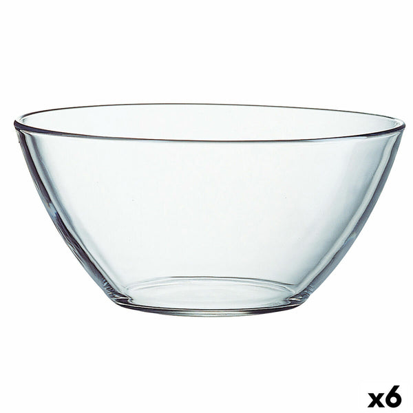 Salatschüssel Luminarc Cosmos Weiß Glas (23 cm) (6 Stück)