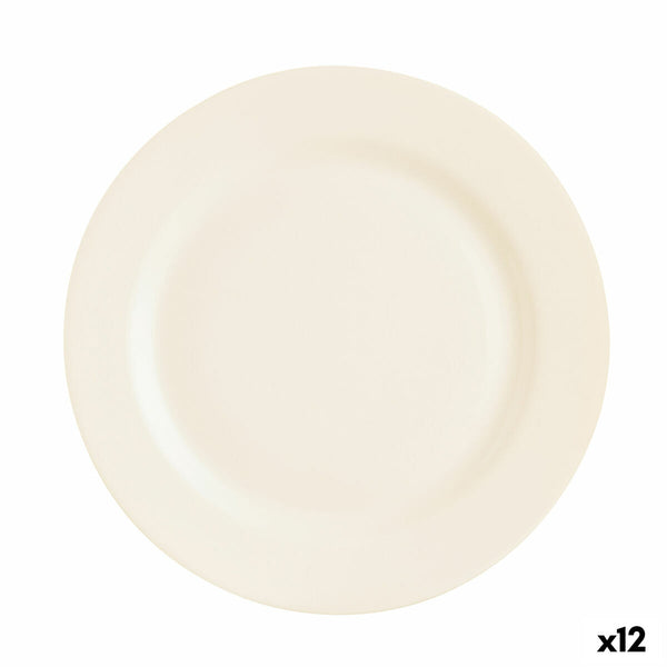 Flad plade Arcoroc Intensity Beige Glas (Ø 27,5 cm) (12 Stück)