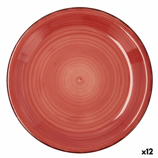 Flad plade Quid Vita aus Keramik Rot (Ø 27 cm) (12 Stück)