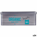 Gefäß Organic Snacks Grau Weißblech (11 x 7,1 x 18 cm) (24 Stück)