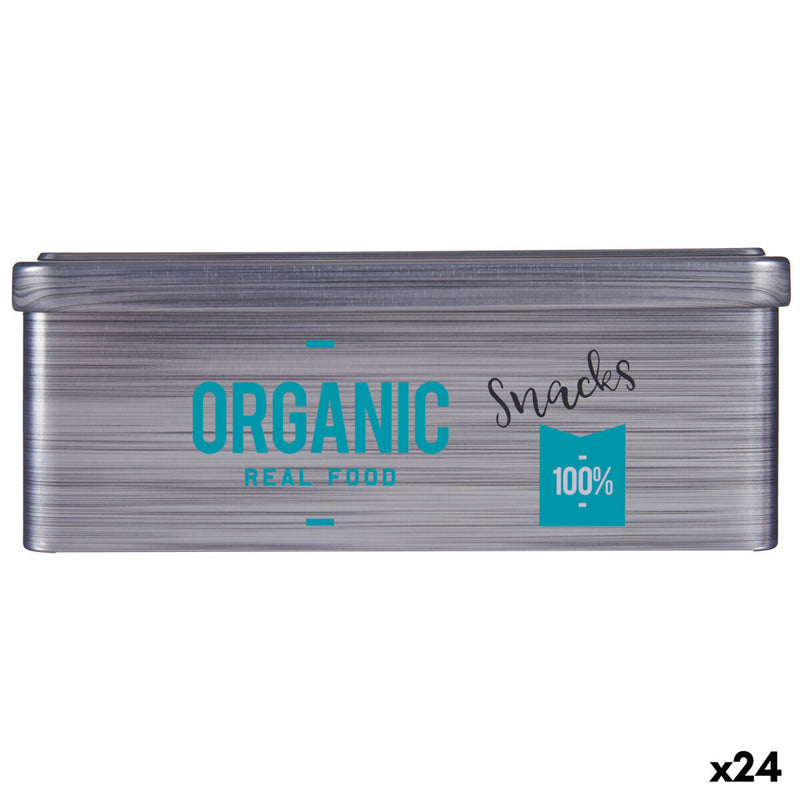 Gefäß Organic Snacks Grau Weißblech (11 x 7,1 x 18 cm) (24 Stück)