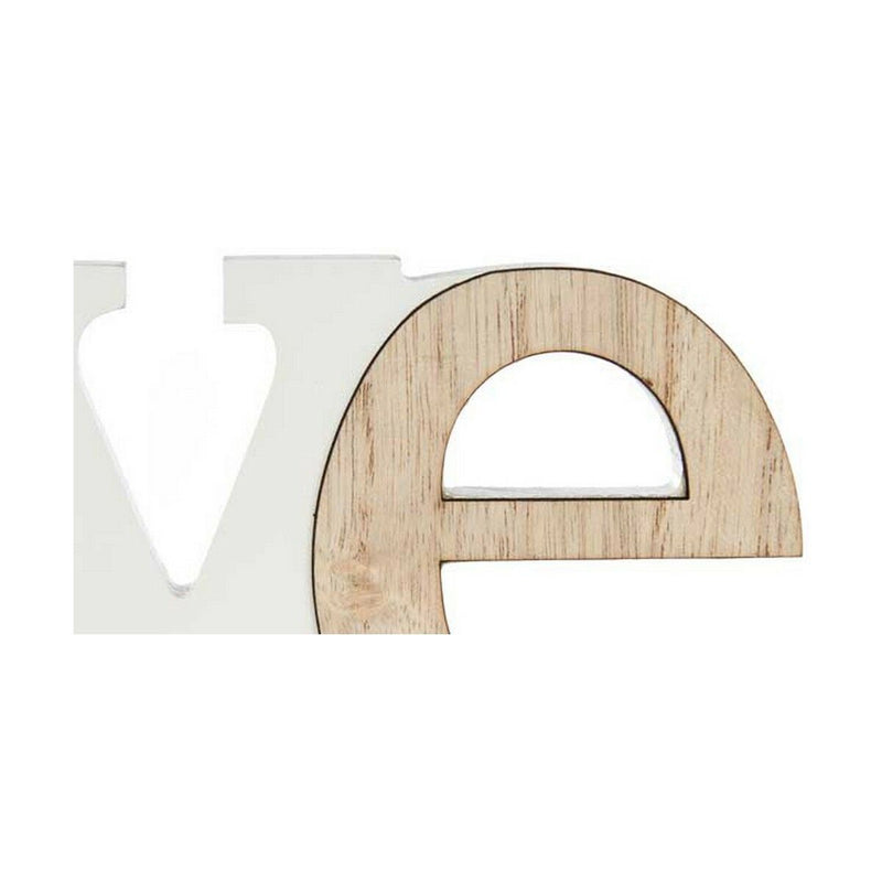 Fotorahmen Love Weiß Braun Holz MDF (31 x 13,5 x 1,8 cm) (6 Stück)