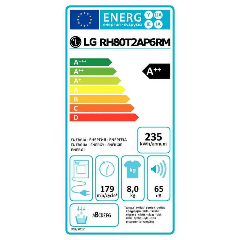 Kondensationstrockner LG RH80T2AP6RM 8 kg