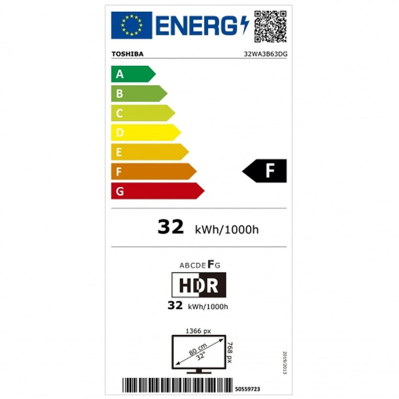 Smart TV Toshiba 32WA3B63DG 32" HD DLED WiFi