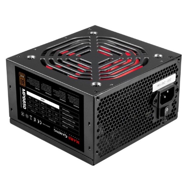 Stromquelle Mars Gaming MPB850 ATX 850W 15W ATX Ø 12 cm Schwarz/Rot 850 W 150 W 6W Ja 792 W